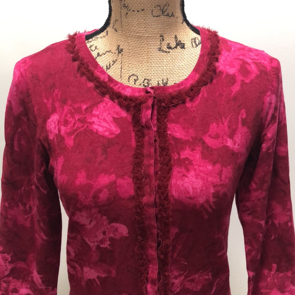 {Whbm} Snap Button Down Crew Neck Ruffle Detailed… - image 3